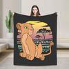 Warm BlanketGirls Boys Decorative Simba Lion King Throw Blanket  Flannel Bedspread Chair Sofa Bed Street Trend Sofa Bed Cover
