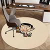 Mr. Bean Chair Mat - Round Carpet for Home Decor, Office Use, Living Room