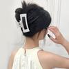 1/4Pcs Women Hair Claw Soft Silicone Anti-slip Teeth Back Head Hair Clip Geometric Shape Pain-Free Wear Hair Clamp