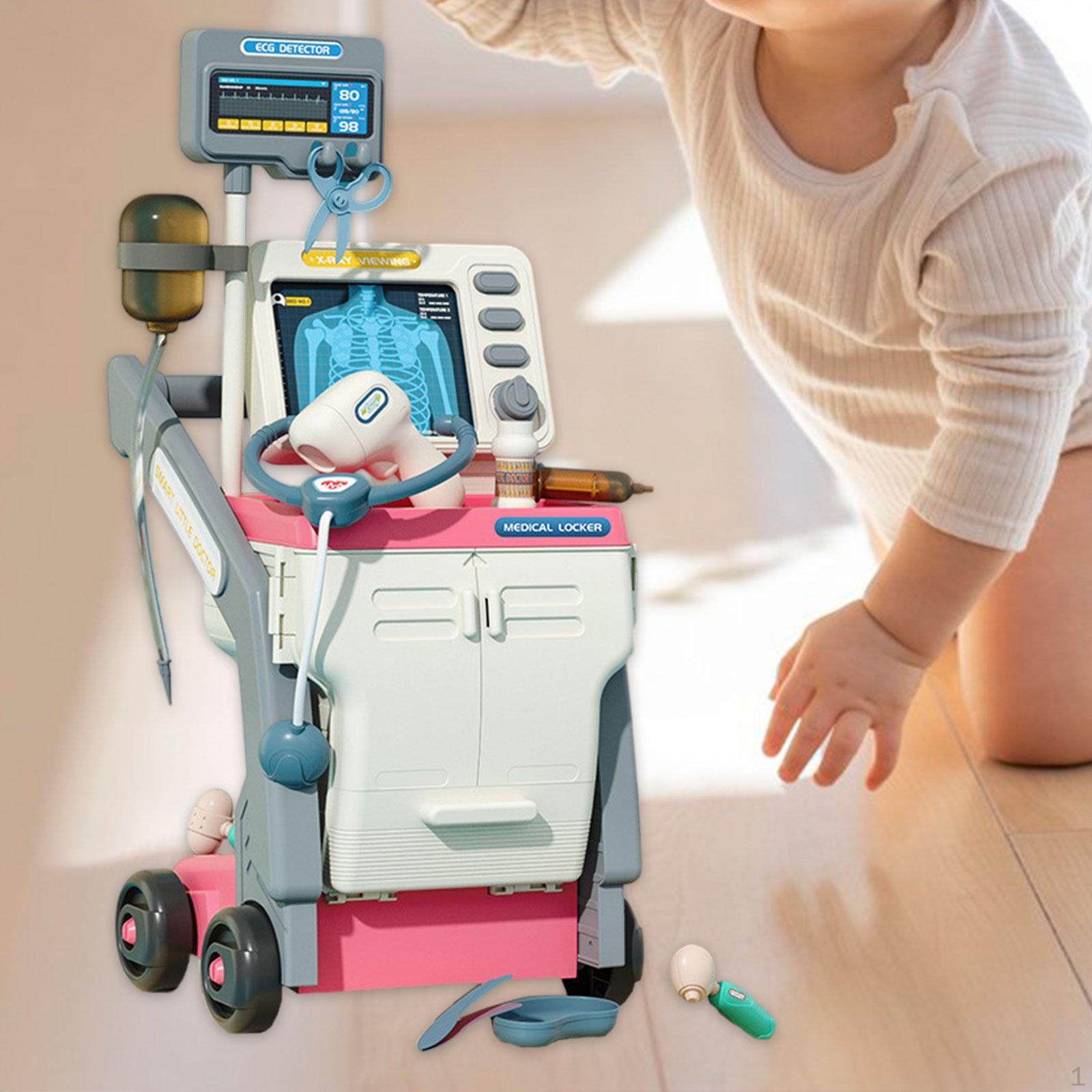 

Чехол для детей с тележкой, набор для ролевых игр, ролевая игра розовый