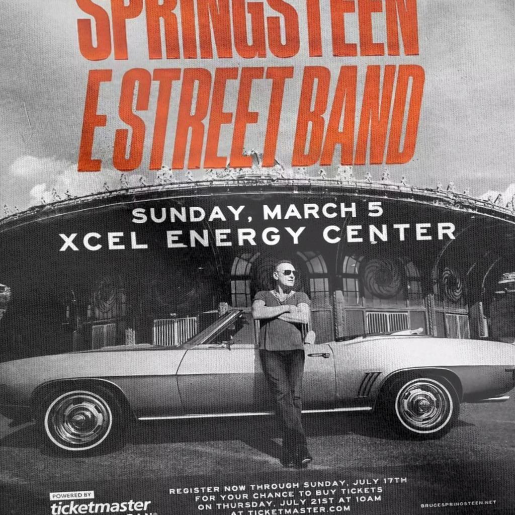 Bruce The E Street Band Springsteen Thunder Road T Shirt Men Women's Pure Cotton Casual T-Shirt Tee Shirt Clothes Plus Size