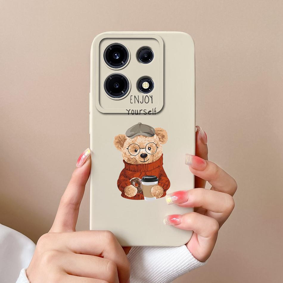 For Infinix Note 30 Pro Vip 30i Phone Case Cartoon Liquid Silicone Full Coverage Anti Drop Bumper For Infinix Note30 30Pro Funda