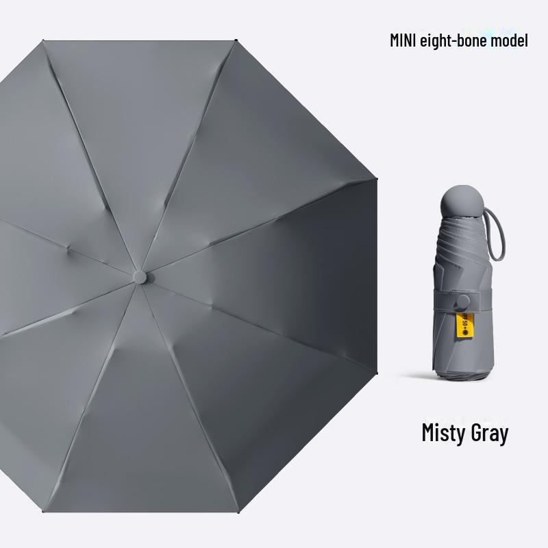 50% Folding Women's Dual-Purpose Mini Portable Pocket Capsule Umbrella - High-Grade Sun Protection