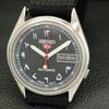 VINTAGE SEIKO 5 AUTOMATIC 7009A JAPAN MENS ARABIC BLACK DIAL WATCH a701601-5