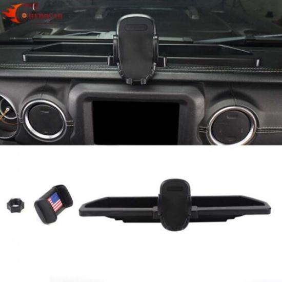 Držák telefonu na palubní desku s úložným boxem pro Jeep Wrangler JL JT 2018+