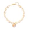 1PC Summer Hot Sale Jewelry Simple Scallop Pendant Necklace Women's Versatile Hand-woven Collarbone Chain Women