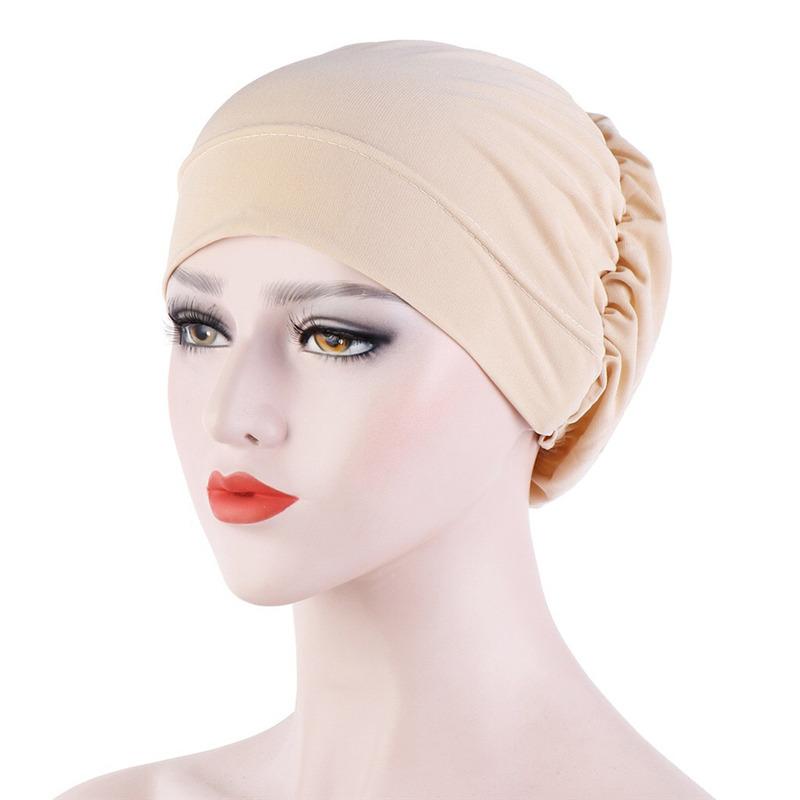 New Fashion Printed Turban Hat Classic Cap Muslim Stretch Head Scarf Hat Cap Turban Bonnet Women Inner Chemotherapy Underscarf