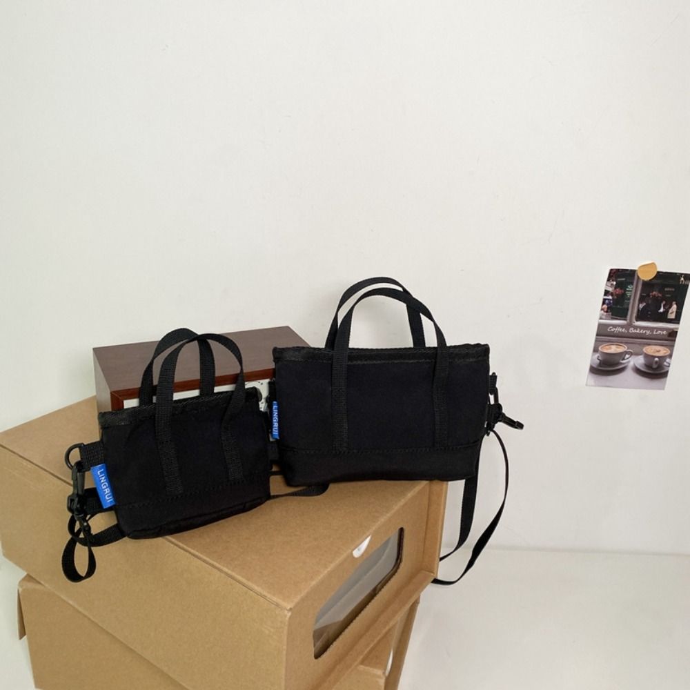 

Wallet Nylon Crossbody Bag Mini Small Purse Practical Pendant Keychain Women S чорний