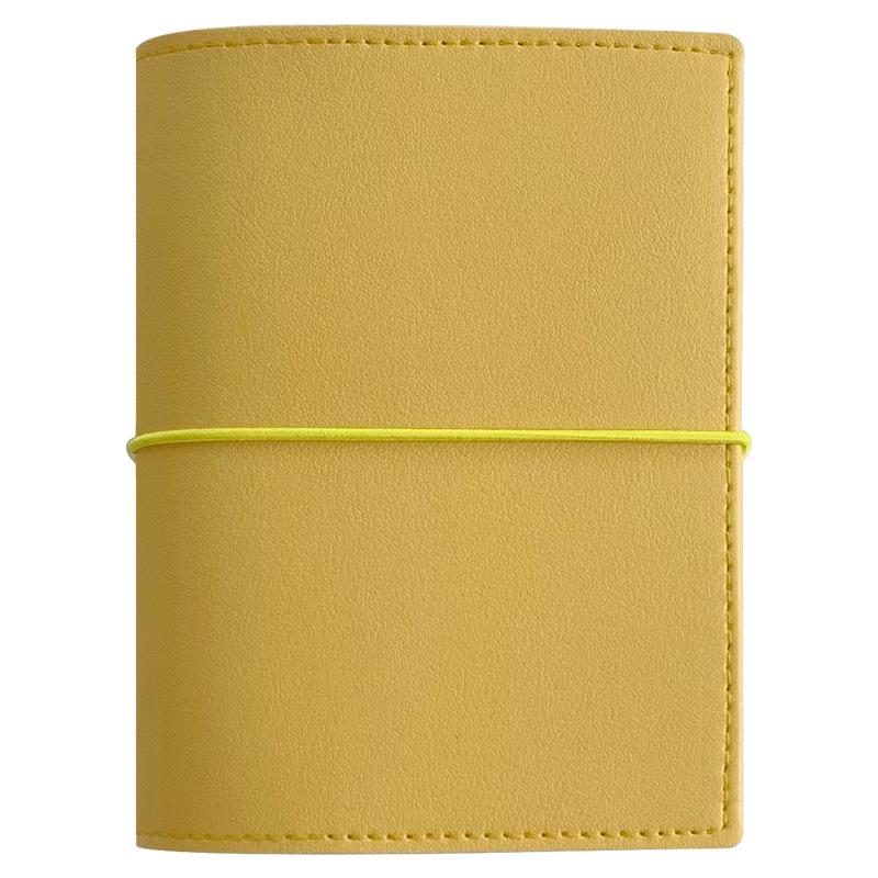 A7 Retro Pu Leather Binder 6 Ring Binder With 45 Sheets PU Clip-on Notebook Faux leather Loose Leaf Notebook Journal