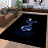 "Tottenham Hotspur Logo Printed Carpet Black Soft Floor Mat" Suitable for use as an anti-slip for living room bedroom sofas