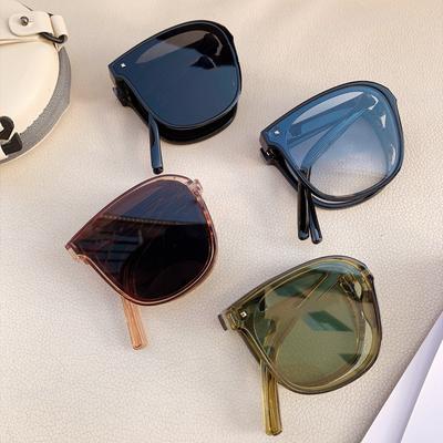 Women'S Sunglasses Polarized Uv400 Foldable With Box Sun Glasses Portable Decorative Designer Shades
