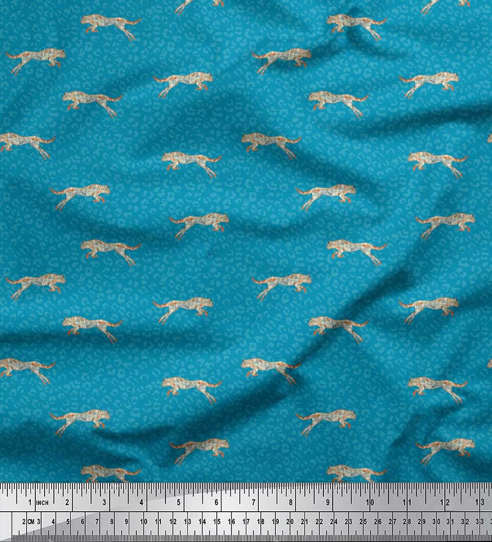 

Тканина для рукоділля Soimoi Blue, Японія, креп-сатин, леопардова шкура тварин, тканина для рукоділля, метр, 42 дюйми 42 Inch Wide - Poly Crepe синій