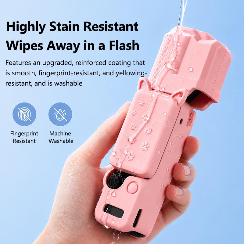 soonpho Silikonhülle für DJI Osmo Pocket 4 Kameraobjektiv Bildschirm Staubdichte Schutzabdeckung für POCKET4 Kratzfeste Weiche Hülle Zubehör
