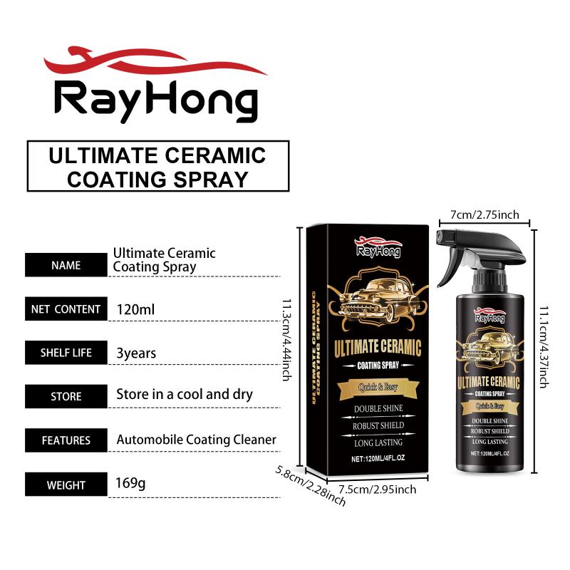 Spray de Revêtement Céramique Bouclier Peinture Rapide Véhicule Film Hydrophobe Brillant Cire pour Entretien de Voiture dans l'Allée
