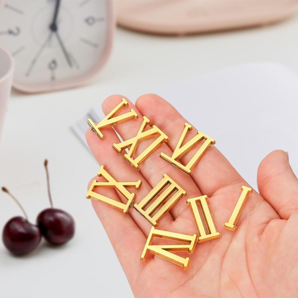 6Pieces DIY Plastic Roman Arabic Clock Number Kit Portable Indoor Office Replacement Repairing Watch Parts Accessories
