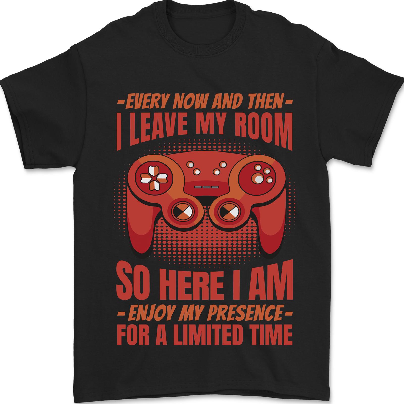 Every Now & Then I Leave My Room Gamer Mens T-Shirt 100% Cotton XXXL