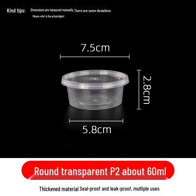 

Sheng Bangrong Thickened Round Bento Takeout Box - Disposable and Sealed Food Container
