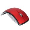 Wireless Mouse Smart Slim Mini Portable 2.4G Cordless Mouse with USB Receiver for Office Laptop Computer TabletRed