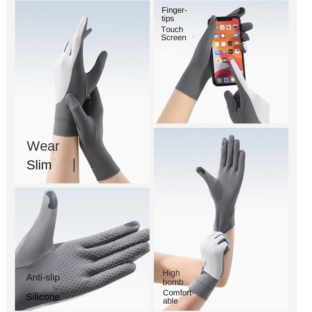 Touch Screen Sunscreen Gloves Anti-UV Driving Mittens New Riding Driving Gloves  Unisex