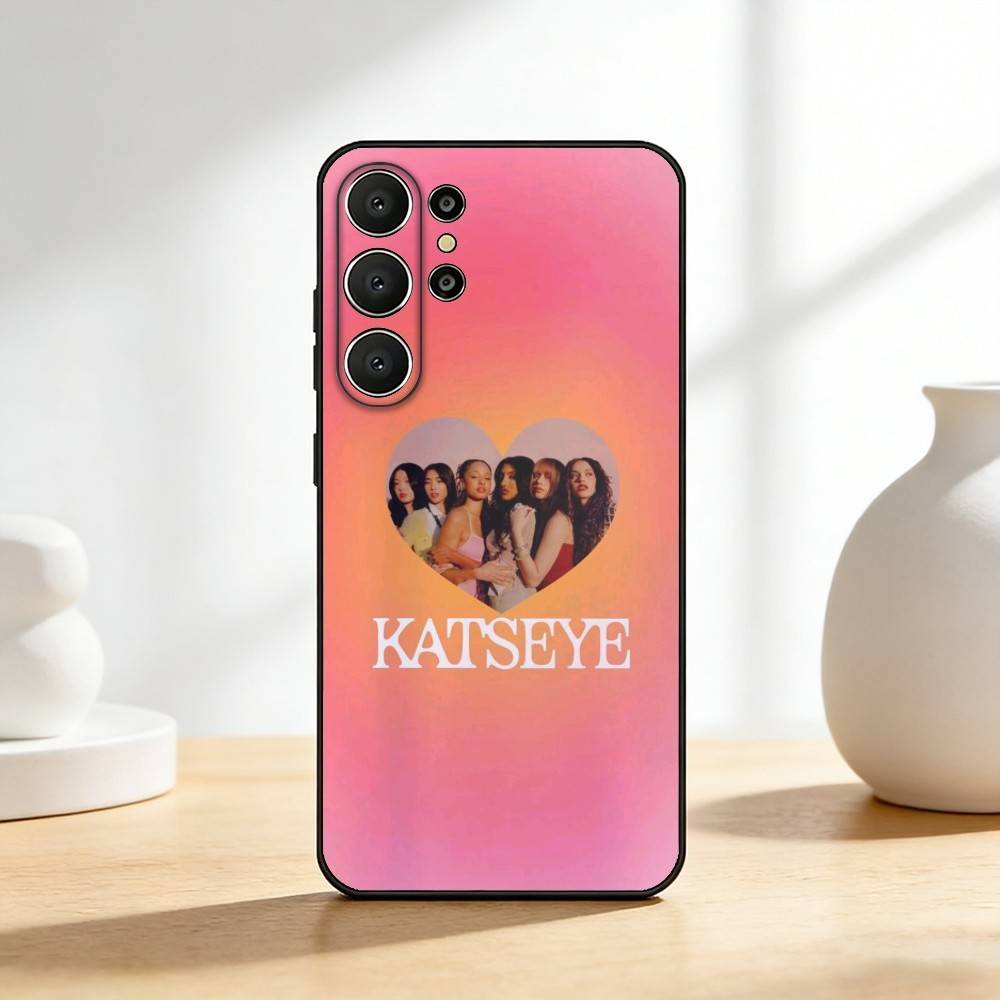 Hot Music K-KATSEYE Phone Case For Samsung S26,S25,24,23,22,30,21,10,9,Ultra,Plus,Lite,Black Soft Case Samsung S24