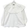 DRAWER 22 White Cotton Frill Collar Blouse Tops 36 whiteUsed
