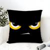 Pillow Case Cotton Linen Fabric Square Zipper Pillowcase Home Decorative Living Room Cartoon Expressions Of Angry Eyes 3