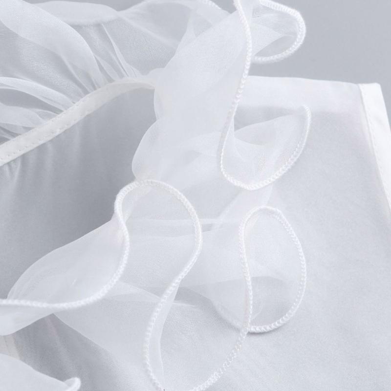 Elegant Wrinkles Resistant Neckpiece Decorative Polyester Trim Half Shirts False Collar For Dresses Shirts Prom Event