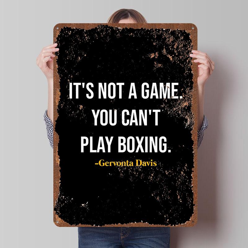 Gervonta Davis Boxer Metal Posters Custom Vintage Metal Signs Wall Art Tin Plaque for Man Cave Modern Home Decoration Ornaments