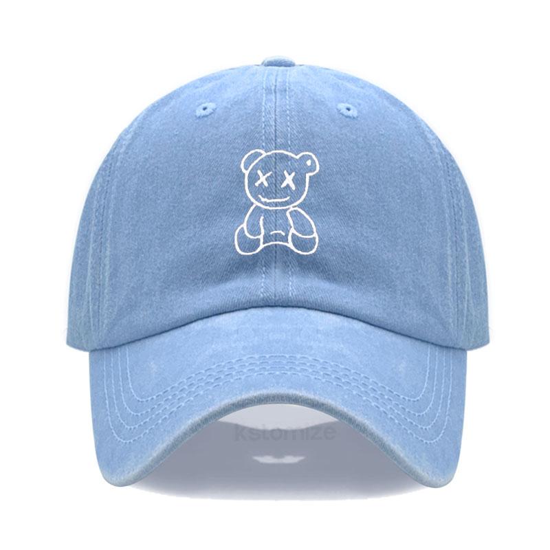 Xx Little Bear Embroidery Baseball Cap For Men Women Washed Cotton Dad Hat Adjustable Unisex Casual Sports Caps