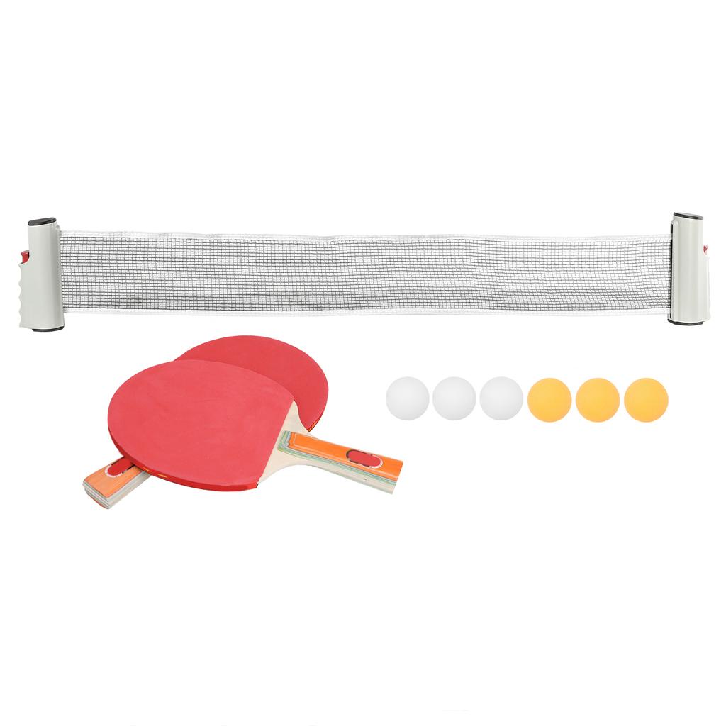 Table Tennis Rackets Balls Net Soft Shaft Kit Indoor Training Device for Children Kids