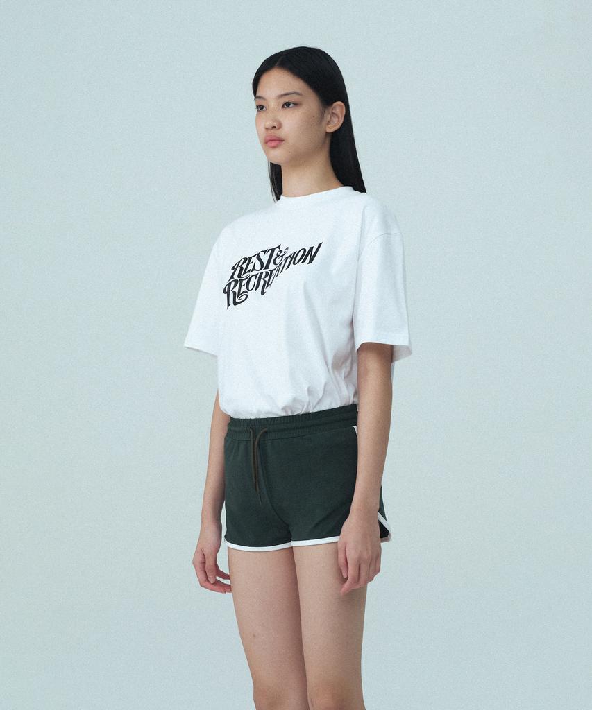 REST&RECREATION Oversized Wave Logo T-Shirt - White