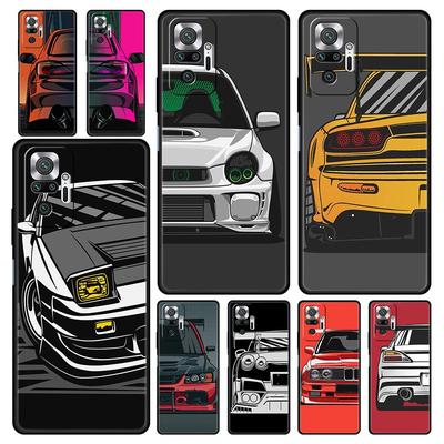 For Redmi 10C Cases Funda Japan JDM Sports Car Phone Case For Xiaomi Redmi Note 12 11 9S 9 8 10 Pro Plus 7 9T 8T 9C 9A 8A Cover