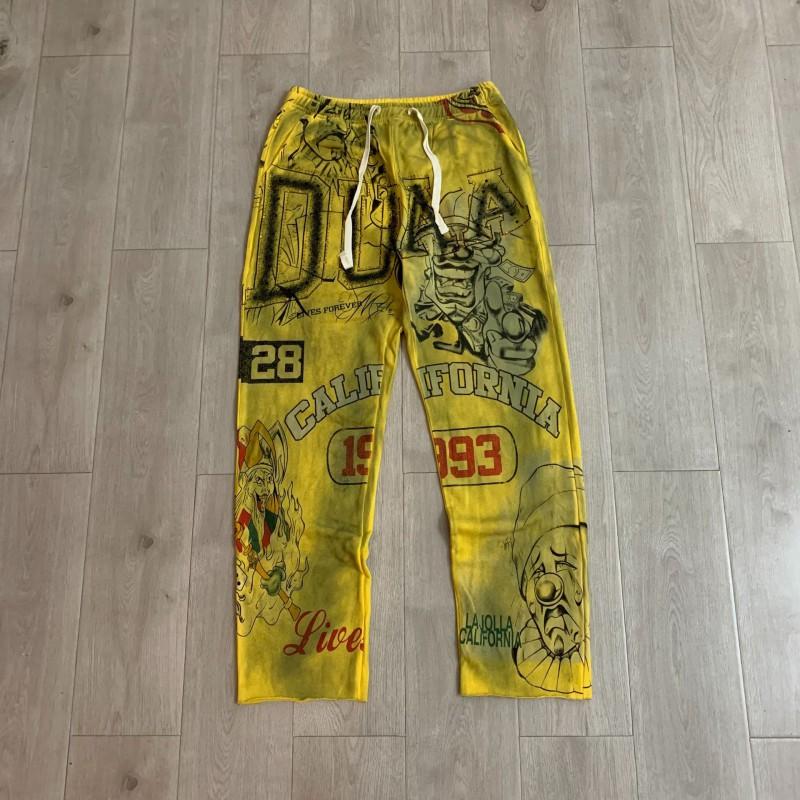 Unisex Oversized Streetwear Joggers With Rhinestone Embroidery Letter Print Cotton Loose Fit Casual Pants
