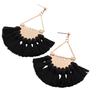Europe and America Exaggerated Sector Tassels Ear Pendants Bohemia Long Earrings Eardrop Ladies Jewelry Christmas Gift