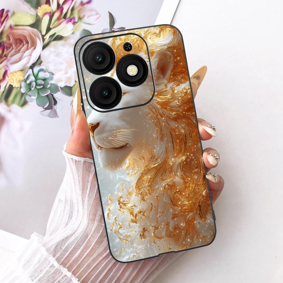 For Itel A50 A50C 4G Case Cool Lion Luxury Painted Cover Soft TPU Phone Case For Itel A50C A 50 C ItelA50 ItelA50C Fundas Bumper