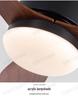 Walnut Ceiling Fan with Light and Remote Control, Variable Frequency, for Living, Dining, or Bedroom Spaces with ABS Blades.