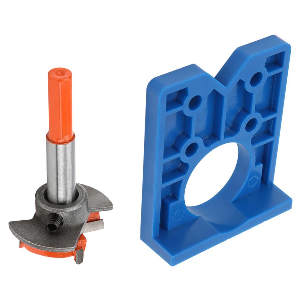 Hinge Hole Opener Accuracy Locator Door Drilling Guide Drilling Jig Pencil Screw 35mm