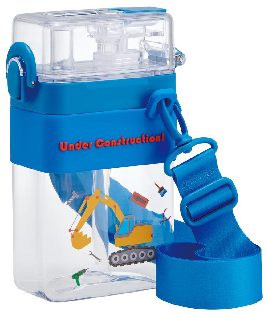 Skater Square 2WAY Bottle Water Bottle 600ml Straw Direct Drinking Cover Shoulder Strap Included Working Vehicle PSQW6-A