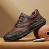 Fashion 2025 Classic Handmade Leather Men Shoes High Quality Breathable Comfy Outdoor Men Sneakers Vintage Lace-up Non-Slip Walk Shoes