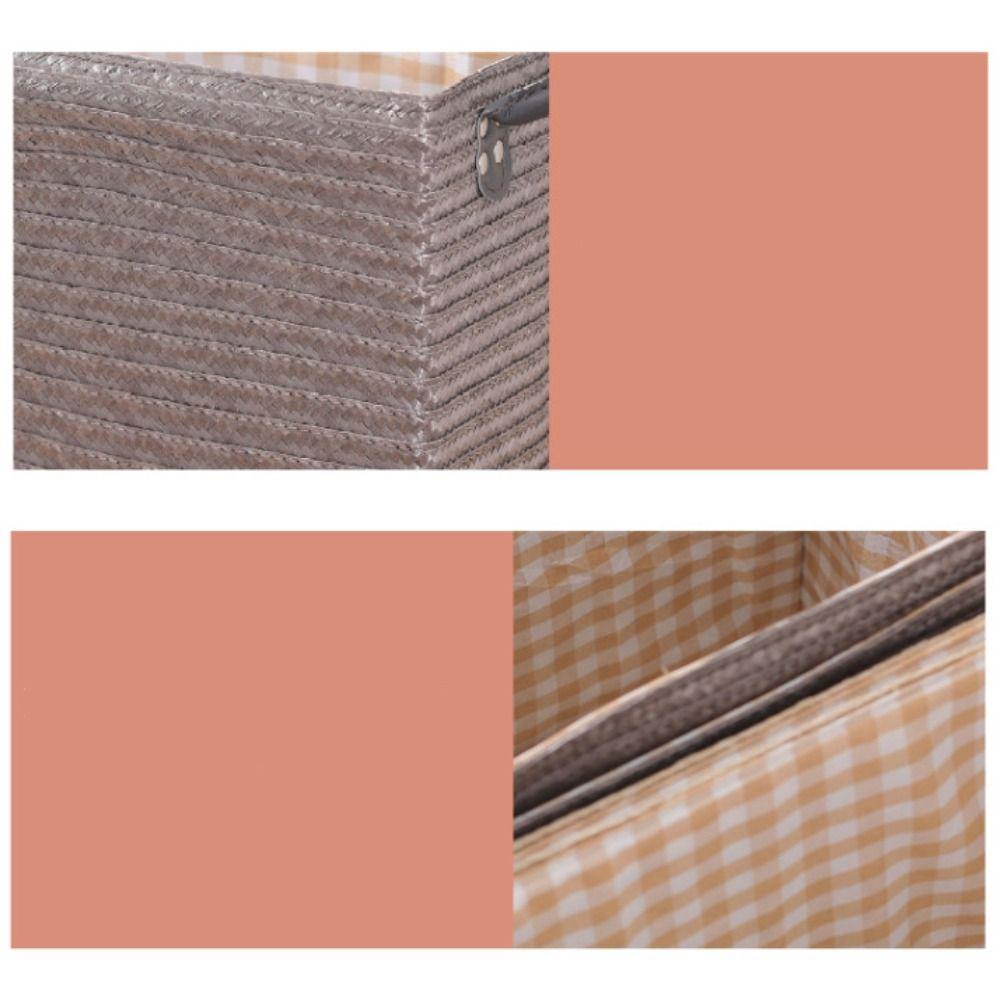 Foldable Woven Storage Basket with Handle Sorting Box Home Organizer Storage Box  Key