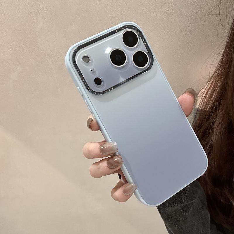 Hoesje voor IPhone17 16 15 14 13 Pro Max Verloop Huidgevoel Acryl Zeefdruk Hard Siliconen Schokbestendig Achterkant