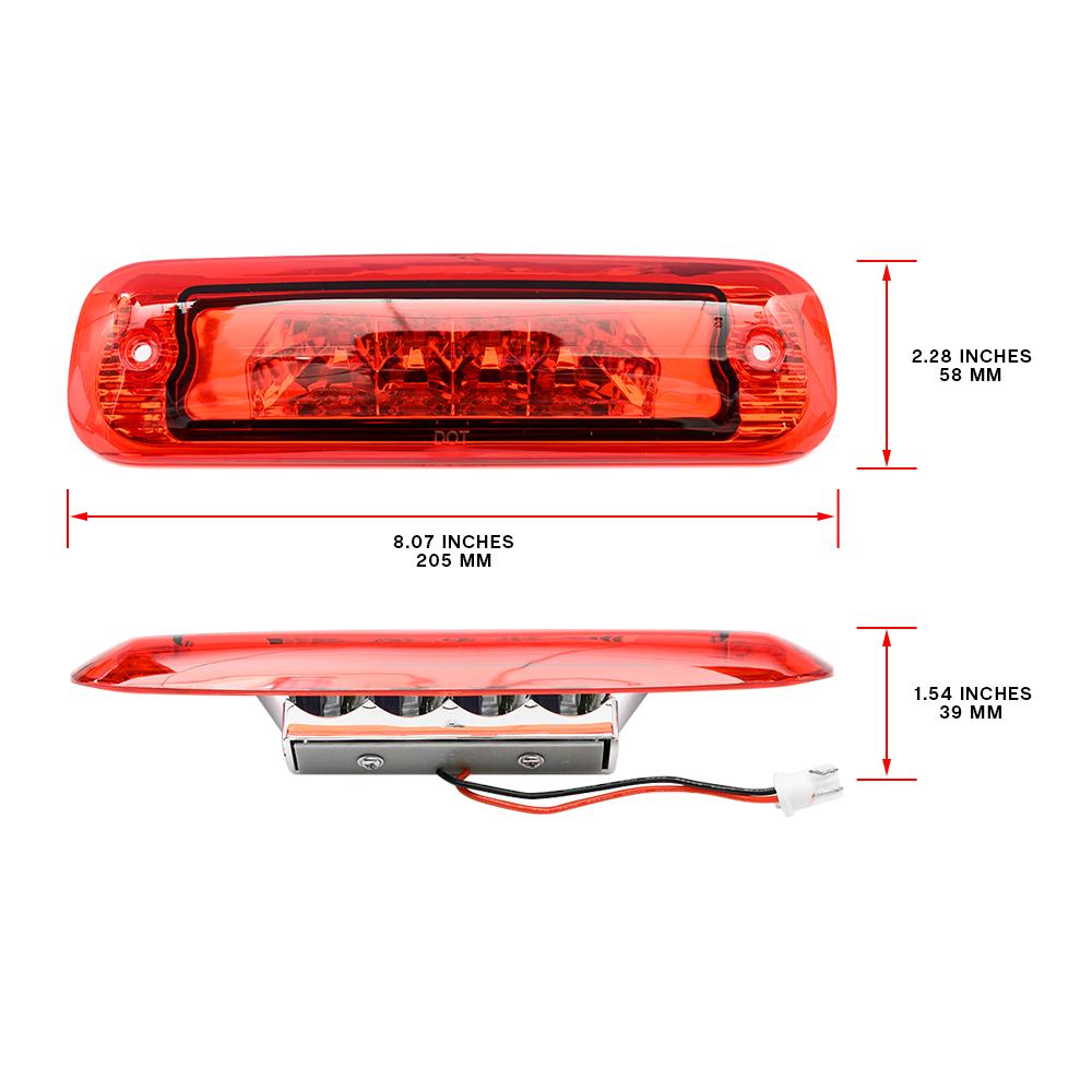 1x For Jeep Cherokee XJ 1997 1998 1999 2000 2001 Led Center High-Mount Third 3rd Brake Light Rear Tail Stop Lamp 55155614AE