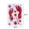 Creepy DIY Widnow Decor Horror Finger Foot Wall Stickers Halloween Decor Blood Handprint