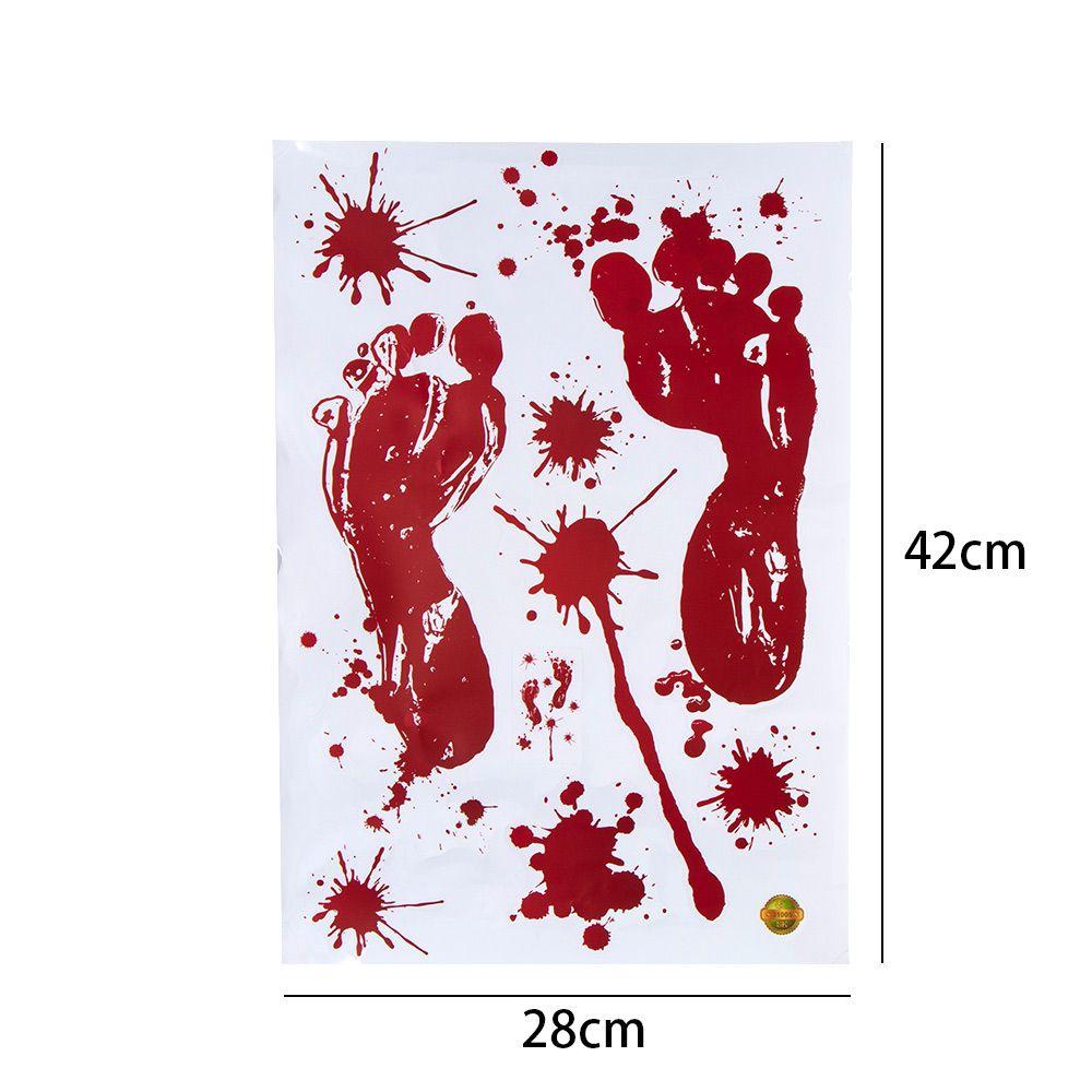 Creepy DIY Widnow Decor Horror Finger Foot Wall Stickers Halloween Decor Blood Handprint