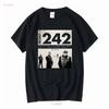 New Front 242 Band Tour Cotton Black All Size T Shirt A111 Long Sleeves Vintage Washed Homme Slightly Breathable