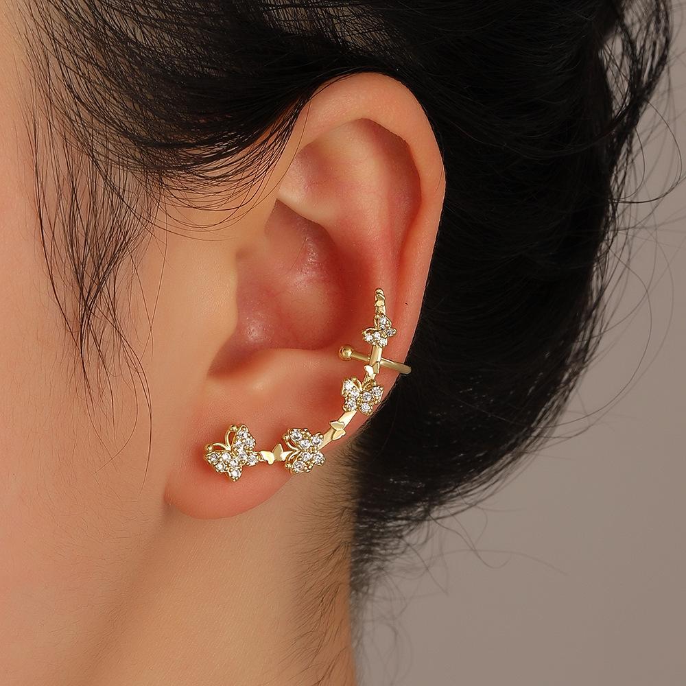 Zircon Leaf Ear Clip Set: Stylish Ear Cuff for a Unique Look (No Piercing Needed)