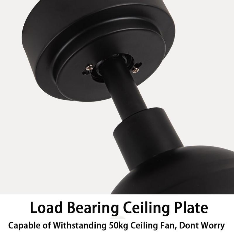 22 Inchs Household Old School Ceiling Fan Light Bedroom Small Ceiling Fan E27 Bulb Electric Fan Lamp