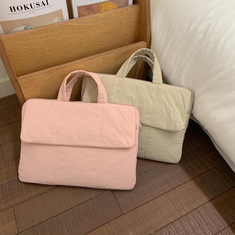 Laptop Bag Briefcase Women's Solid Color Tote Bag