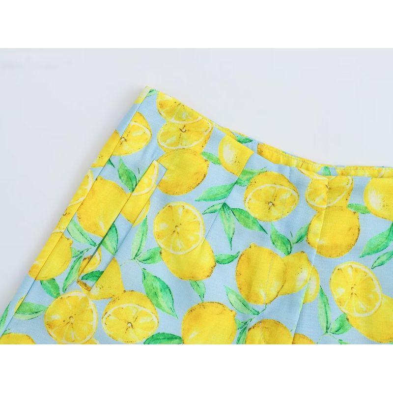Jnleaog Autumn New Women's Clothing Fashion Style French Style Design Easiest for Match Blended Print Casual Shorts