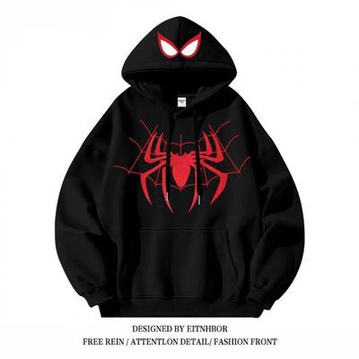 Retro Hip Hop Spider-Man Hoodie - Unisex Herbst Lockerer Schnitt